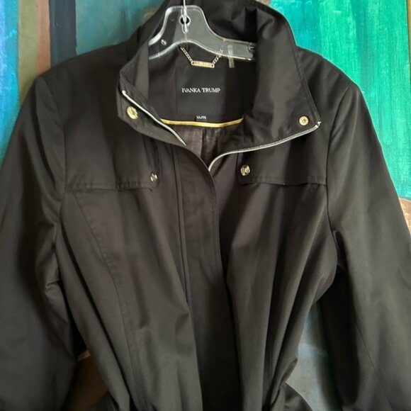 Ivanka Trump Black Trench Coat Windbreaker XL - Picture 16 of 16